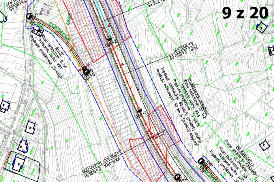 Mapa przebiegu obwodnicy w Limanowej - zdjęcie 17