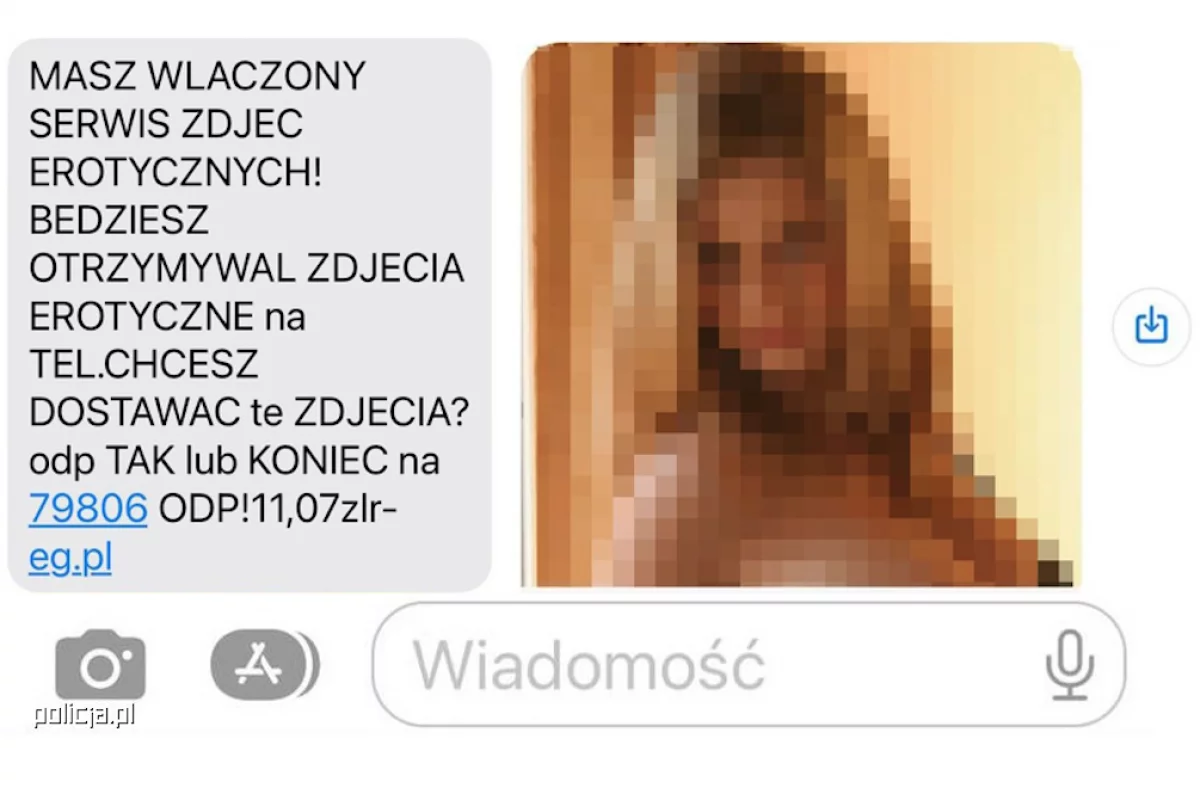 SMS o usłudze erotycznej? To oszustwo!