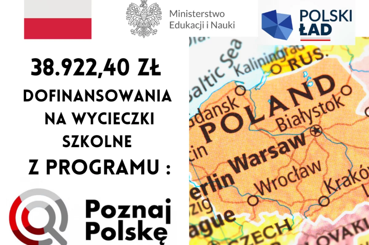 Dofinansowanie do wycieczek szkolnych w ramach programu pn. „Poznaj Polskę”