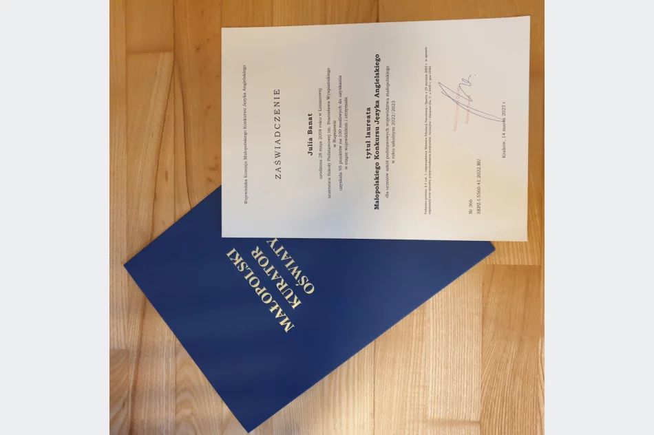 Julia Banat laureatką Małopolskiego Konkursu Języka Angielskiego - zdjęcie 2
