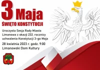 Uroczysta sesja Rady Miasta Limanowa z okazji 232. rocznicy uchwalenia Konstytucji 3 Maja - zdjęcie główne