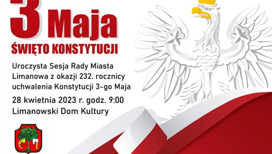 Uroczysta sesja Rady Miasta Limanowa z okazji 232. rocznicy uchwalenia Konstytucji 3 Maja - zdjęcie 1