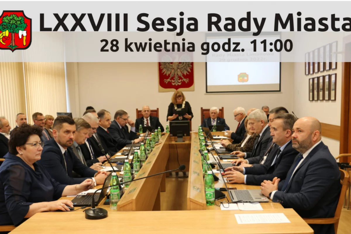 Sesja Rady Miasta Limanowa – 28 kwietnia godz.11:00