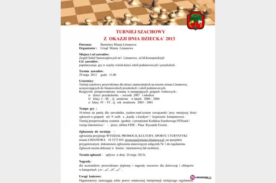 Turniej Szachowy z okazji Dnia Dziecka - zdjęcie 2