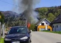 Pożar budynku w Młynnem - zdjęcie główne
