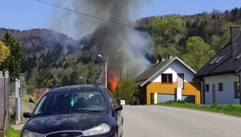 Pożar budynku w Młynnem - zdjęcie 1