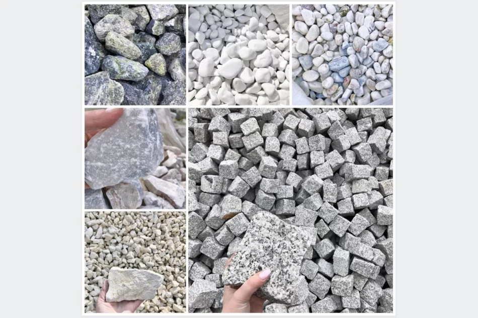 Kamienie ogrodowe, kamienie ozdobne, ogrodzenia panelowe, pustaki ogrodzeniowe, kruszywa - skład Bulik kamienie ogrodowe Mordarka k. Limanowej - zdjęcie 2