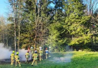 Pożar drewnianych zabudowań - zdjęcie główne