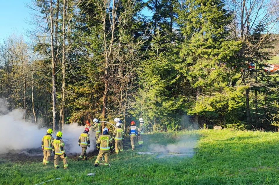 Pożar drewnianych zabudowań - zdjęcie 2