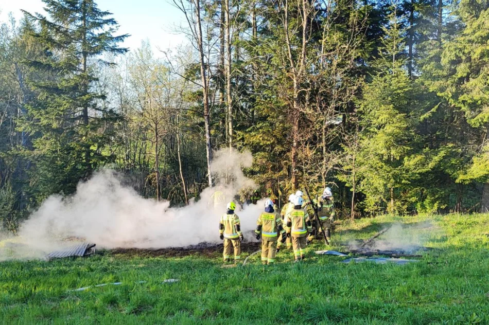 Pożar drewnianych zabudowań - zdjęcie 6