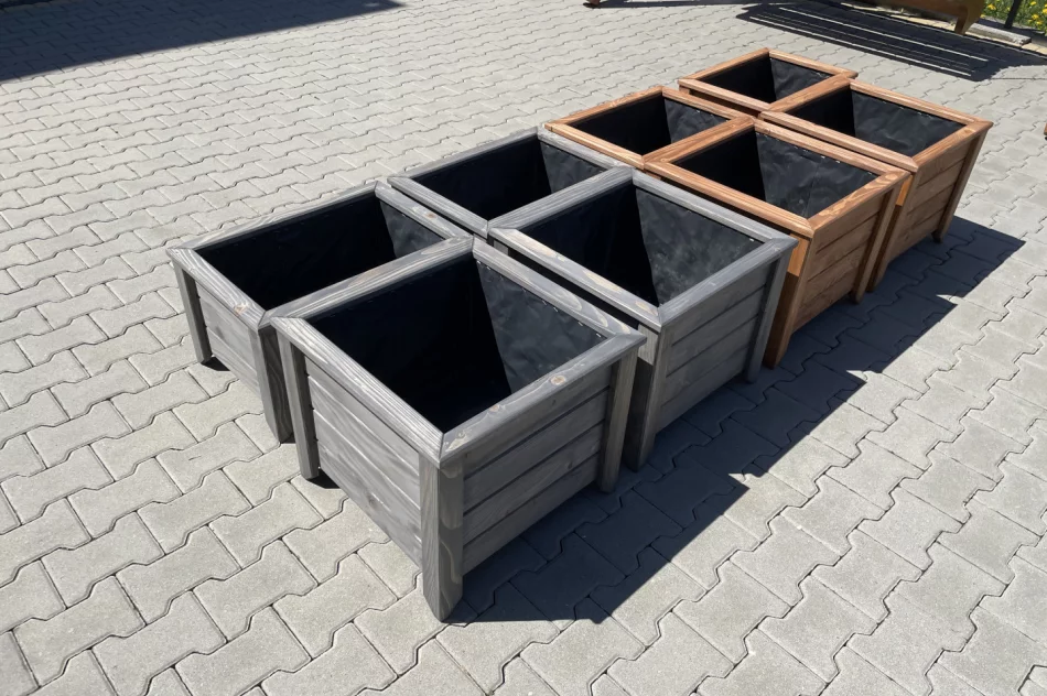 Donice doniczki drewniane ogrodowe - zdjęcie 2