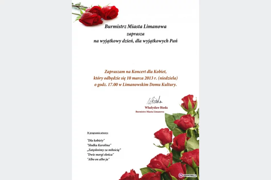 Burmistrz zaprasza na Koncert dla Kobiet - zdjęcie 2