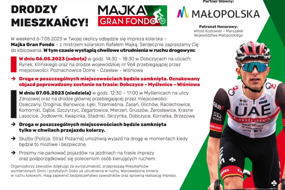 Kolejny wyścig kolarski w powiecie - utrudnienia drogowe - zdjęcie 3