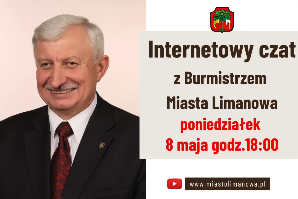 Czat z Burmistrzem – w poniedziałek 8 maja o godz. 18:00