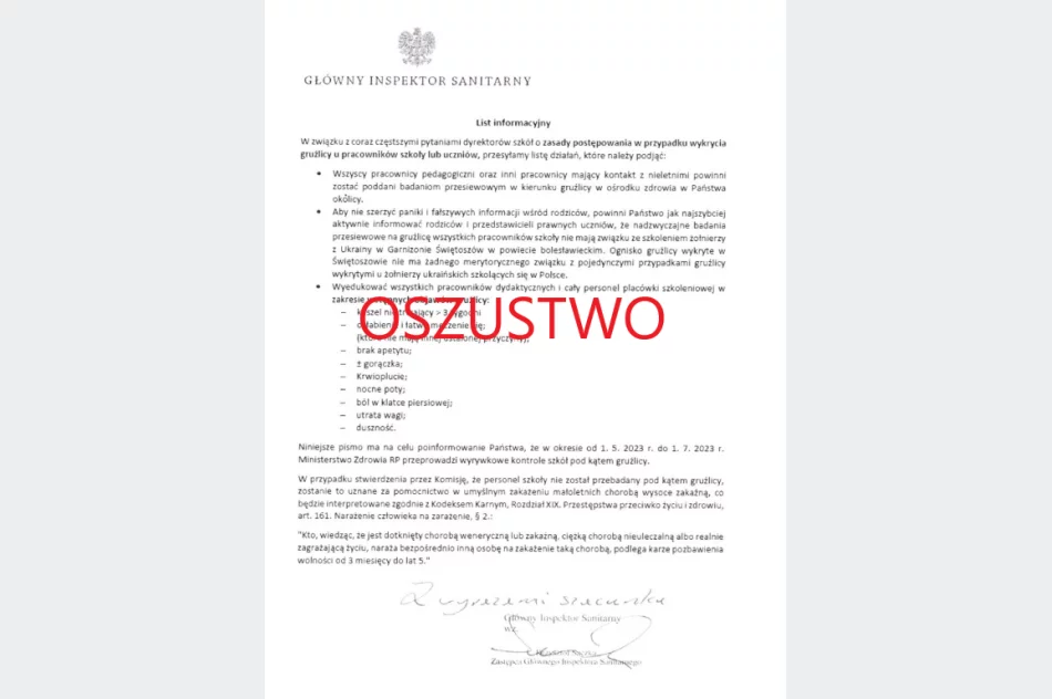 Pismo trafiło do szkół. Próba "dezinformacji oraz zasiania paniki" - zdjęcie 3