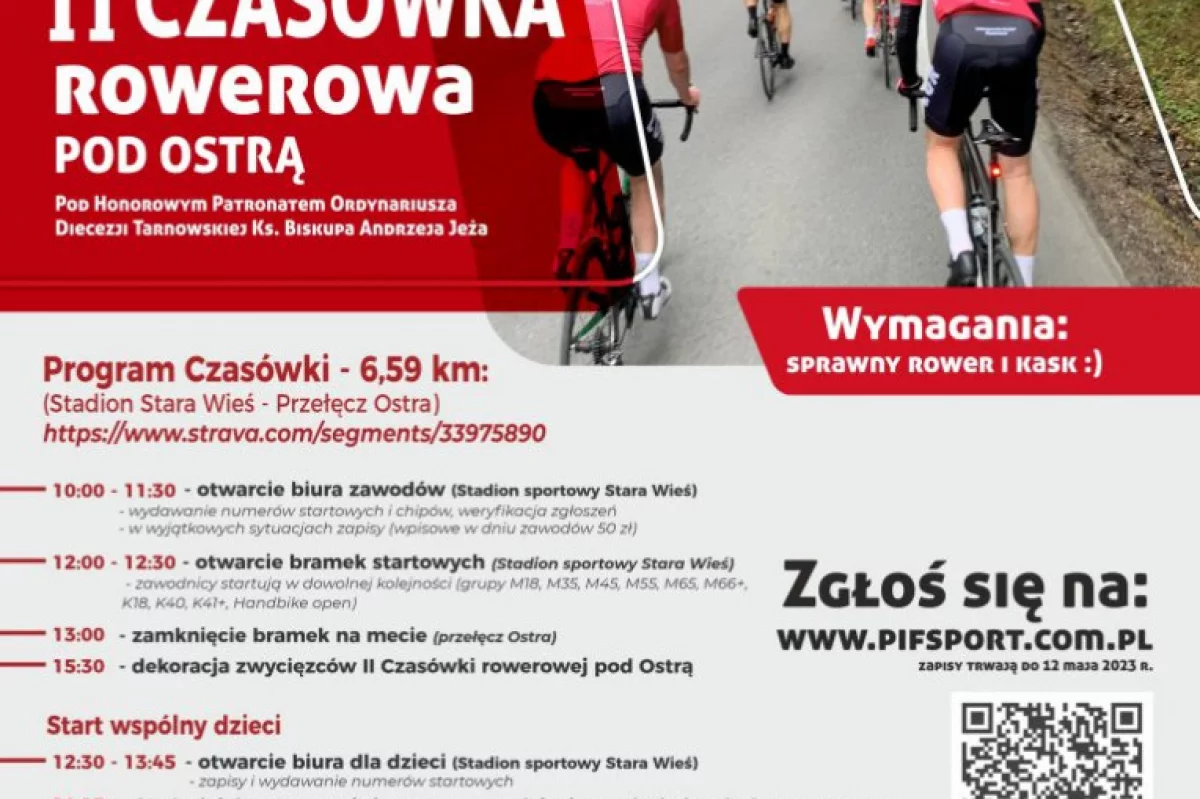 Już w niedzielę II Czasówka Rowerowa Pod Ostrą