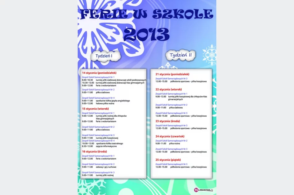 Ferie zimowe - spędź razem z nami! - zdjęcie 3