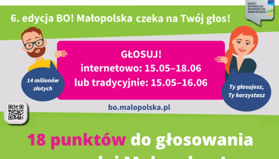 Rozpoczęcie głosowania w Budżecie Obywatelskim Województwa Małopolskiego - urna w Urzędzie Gminy Limanowa - zdjęcie 1