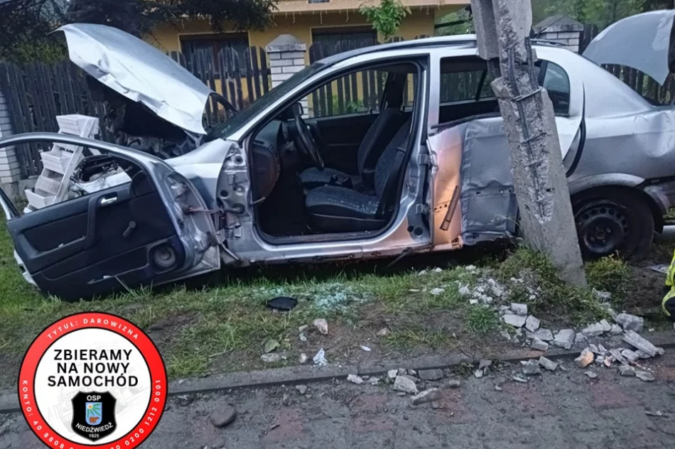 Rozbity samochód, dwie osoby w szpitalu - zdjęcie 2