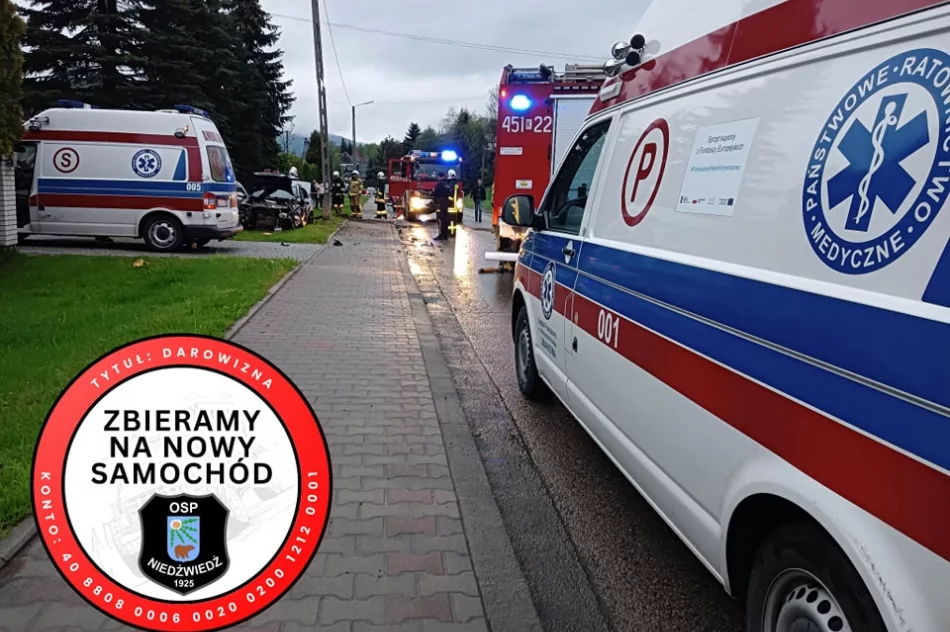 Rozbity samochód, dwie osoby w szpitalu - zdjęcie 3