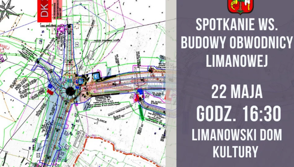 O godz. 16:30 w poniedziałek 22 maja odbędzie się spotkanie z mieszkańcami ws. budowy obwodnicy Limanowej - zdjęcie 1