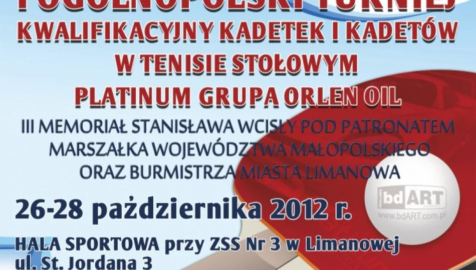 I Ogólnopolski Turniej Kadetów i Kadetek w tenisie stołowym - zdjęcie 1