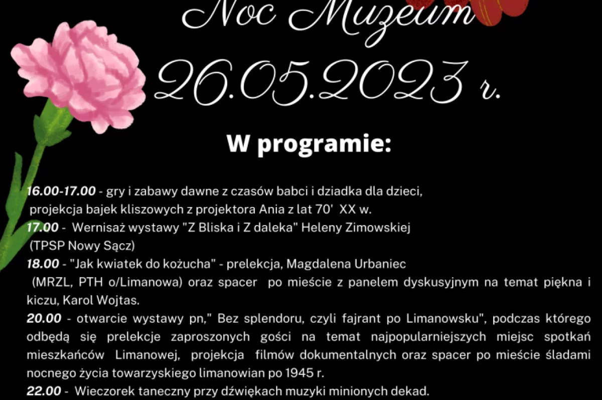 „NOC MUZEUM” w Regionalnym Muzeum Ziemi Limanowskiej odbędzie się 26 maja