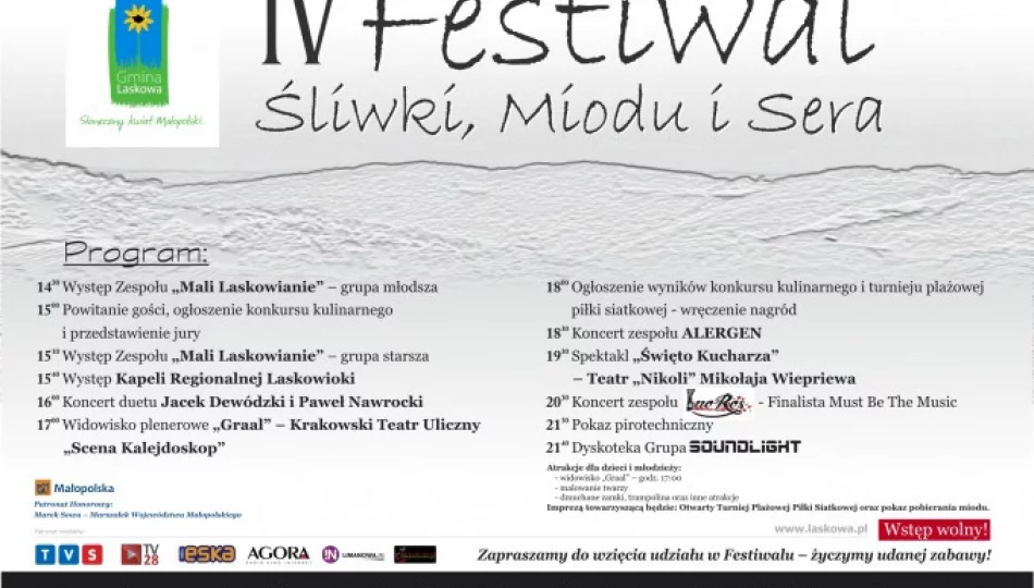 IV Festiwal Śliwki Miodu i Sera w Laskowej - zdjęcie 1