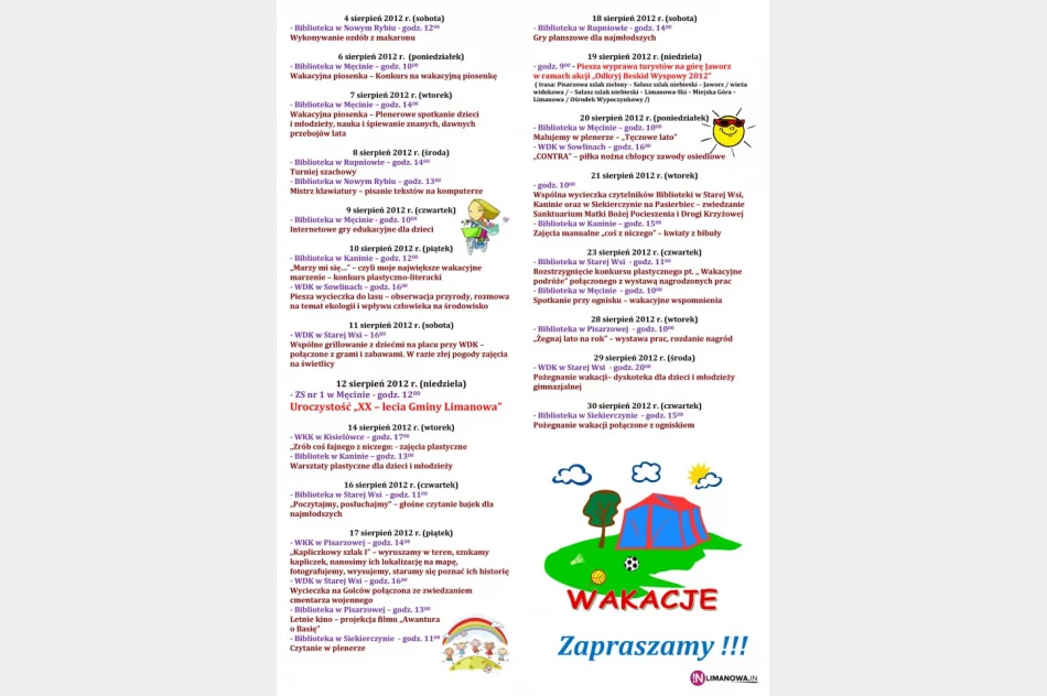 Wakacje w gminie Limanowa - zdjęcie 2