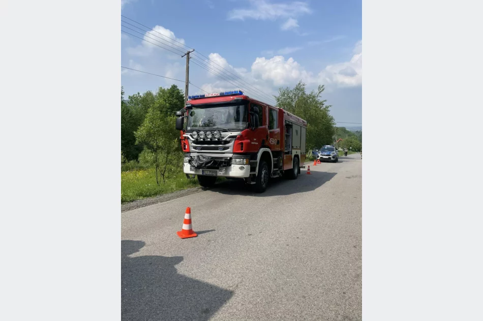 Stalowa szyna wbiła się tuż nad kabiną kierowcy - zdjęcie 3