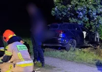 Samochód wypadł z drogi, dwie osoby zabrano do szpitala - zdjęcie główne