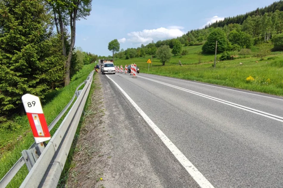 Ważne! Utrudnienia na DK 28 - osuwisko, ograniczenie i manipulacje ze znakami drogowymi - zdjęcie 5