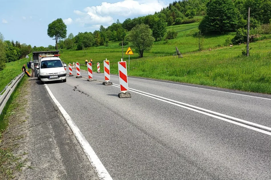 Ważne! Utrudnienia na DK 28 - osuwisko, ograniczenie i manipulacje ze znakami drogowymi - zdjęcie 6
