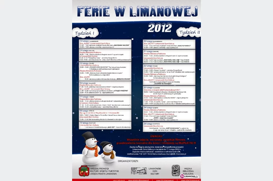 Ferie zimowe - spędź razem z nami! - zdjęcie 2