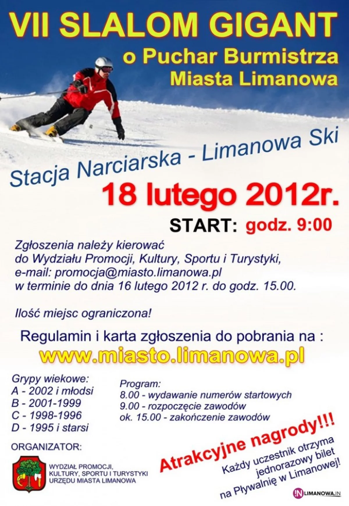 VII Slalom Gigant o Puchar Burmistrza Miasta Limanowa