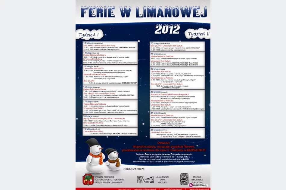 Ferie zimowe - spędź razem z nami! - zdjęcie 2