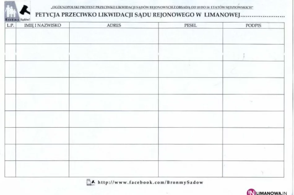 Ogólnopolski protest 'Brońmy Sądów!' w Limanowej - zdjęcie 2