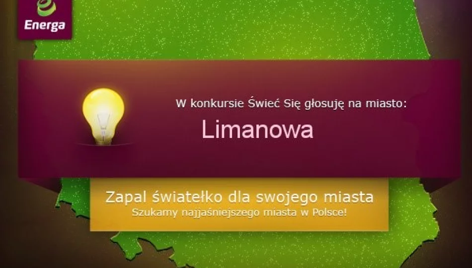 Limanowa rywalizuje o tytuł najpiękniej oświetlonego miasta w Polsce - zdjęcie 1