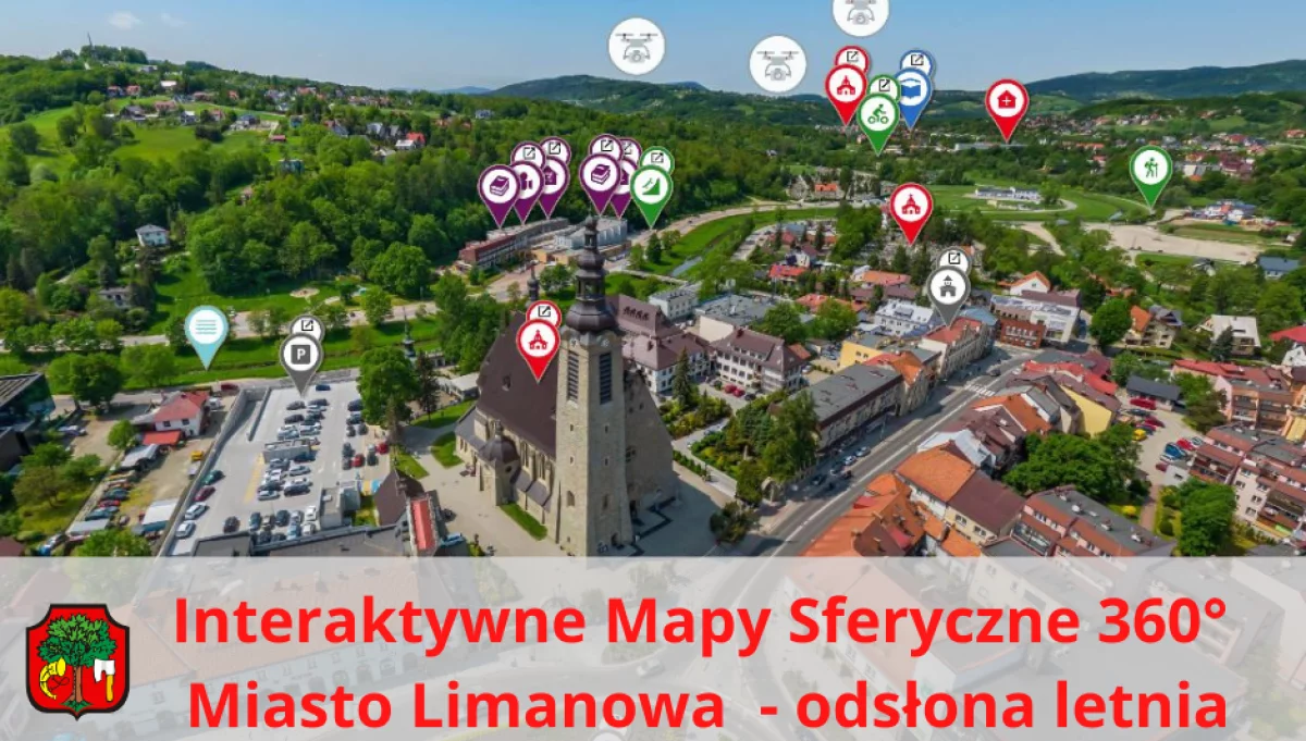 Interaktywne Mapy Sferyczne 360° – Miasto Limanowa w odsłonie letniej