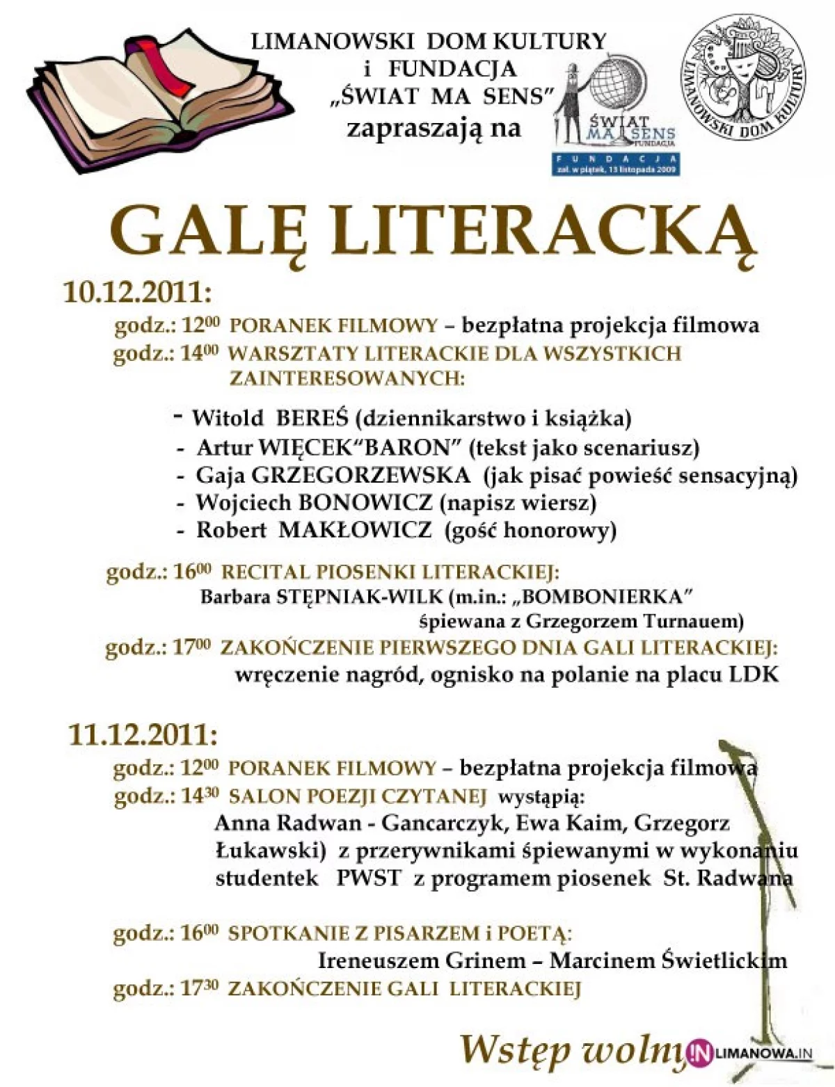 Gala Literacka w Domu Kultury