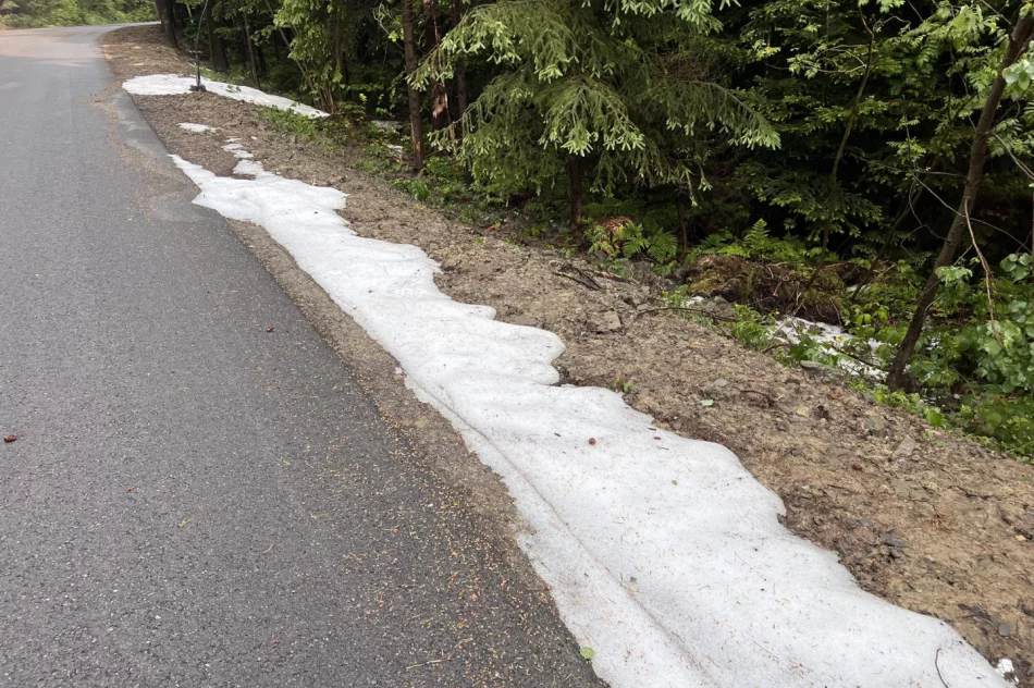 Nad Limanowszczyzną przeszły burze z gradobiciem - zdjęcie 10