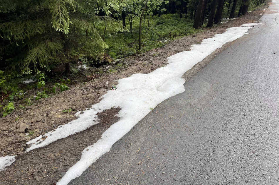Nad Limanowszczyzną przeszły burze z gradobiciem - zdjęcie 13
