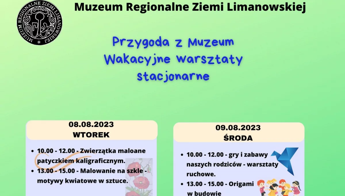 Ruszyły zapisy na sierpniowe warsztaty stacjonarne w Muzeum