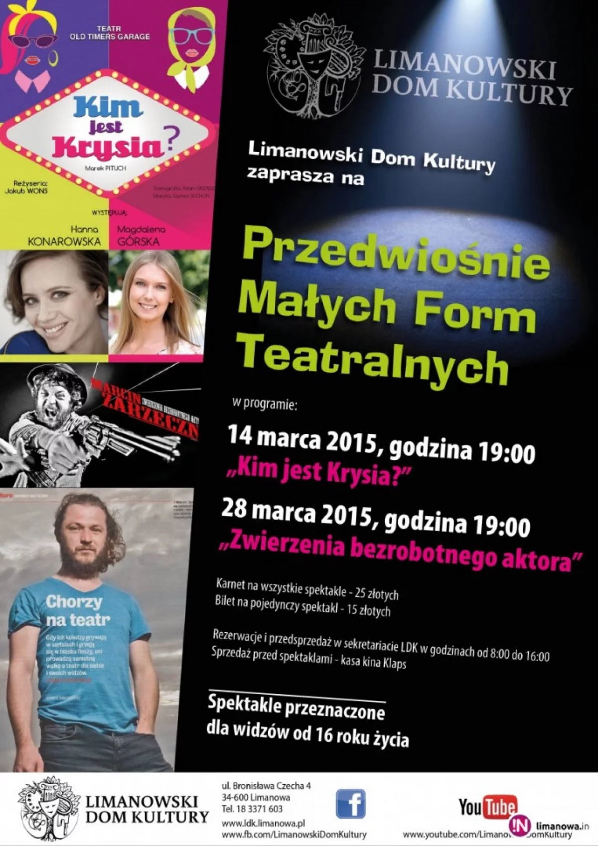 Przedwiośnie Małych Form Teatralnych w Limanowskim Domu Kultury