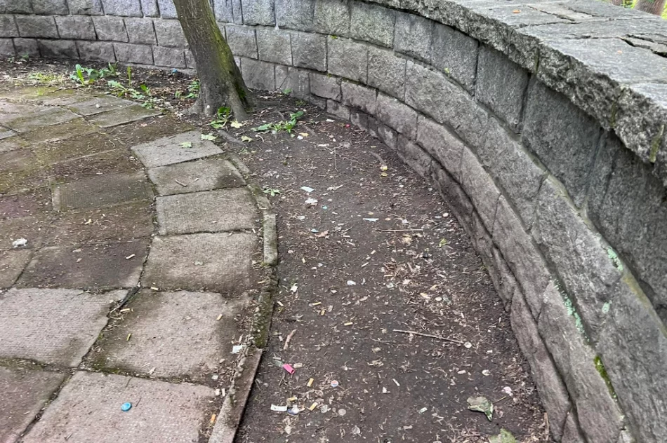 Zabytkowa ławka i rynna uszkodzona. Kamera... atrapą?  - zdjęcie 12