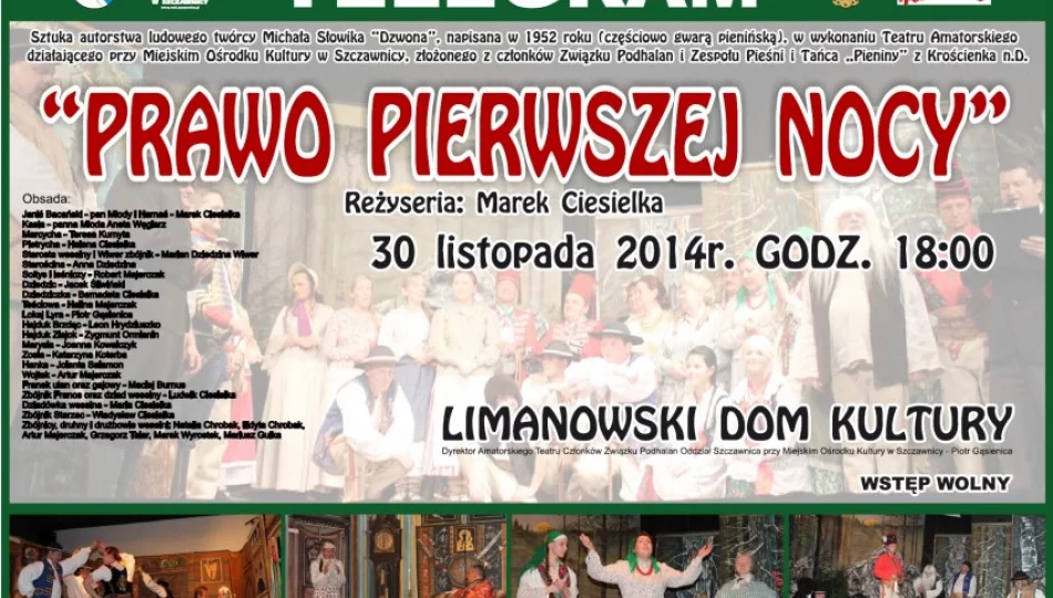 PRAWO PIERWSZEJ NOCY w niedzielę o 18:00 na deskach LDK - zdjęcie 1