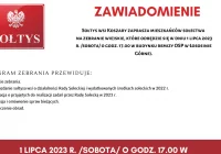 Informacja o zebraniu wiejskim w miejscowości Koszary - zdjęcie główne