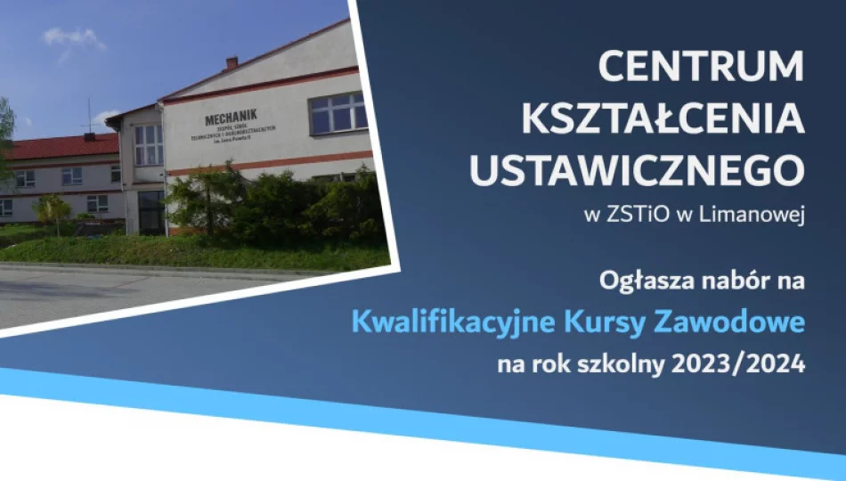 CKU w ZSTiO w Limanowej ogłasza nabór do szkół dla dorosłych! - zdjęcie 1