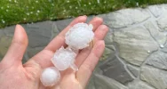 Burze i grad - kule lodu miały średnio ok. 3 cm, lokalnie nawet powyżej 5 cm - zdjęcie 5