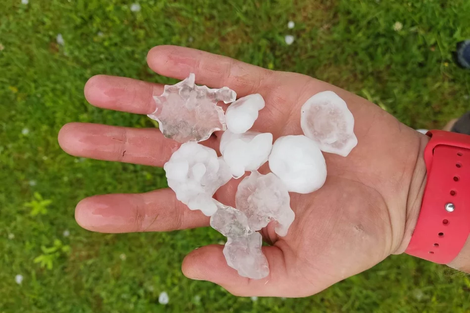 Burze i grad - kule lodu miały średnio ok. 3 cm, lokalnie nawet powyżej 5 cm - zdjęcie 7